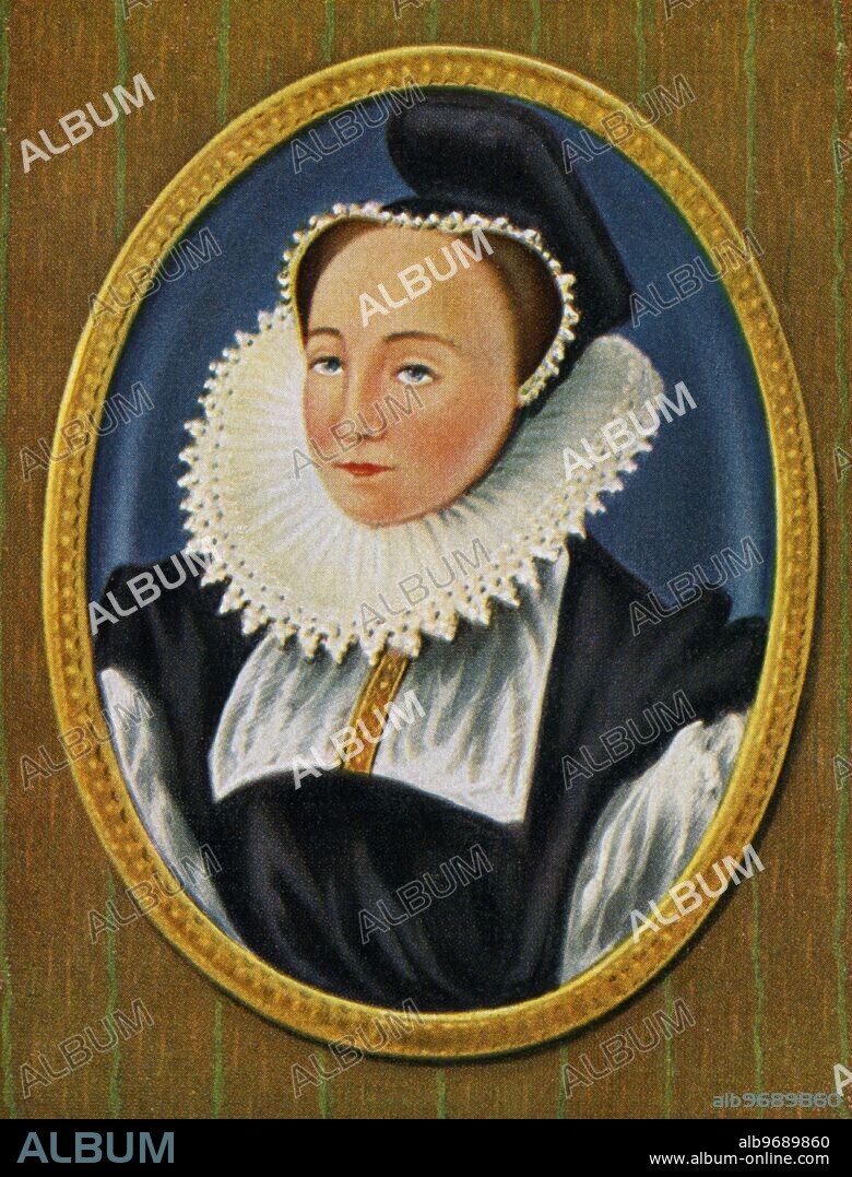 Maria Stuart, Queen of Scotland (1542-1587) - after a miniature from Nicholas HIlliard.. Mary I (popularly known as Mary, Queen of Scots: French: Marie, reine des Écossais, and also known as Mary II and I to English Legitimists); (December 8, 1542 - February 8, 1587) was Queen of Scots (the monarch of the Kingdom of Scotland) from December 14, 1542, to July 24, 1567. She was also the queen consort of France (Reine de France) from July 10, 1559 to December 5, 1560. After a long imprisonment in England she was tried and executed for treason. Also because of her tragic life, she is one of the best-known Scottish monarchs.. ©TopFoto.