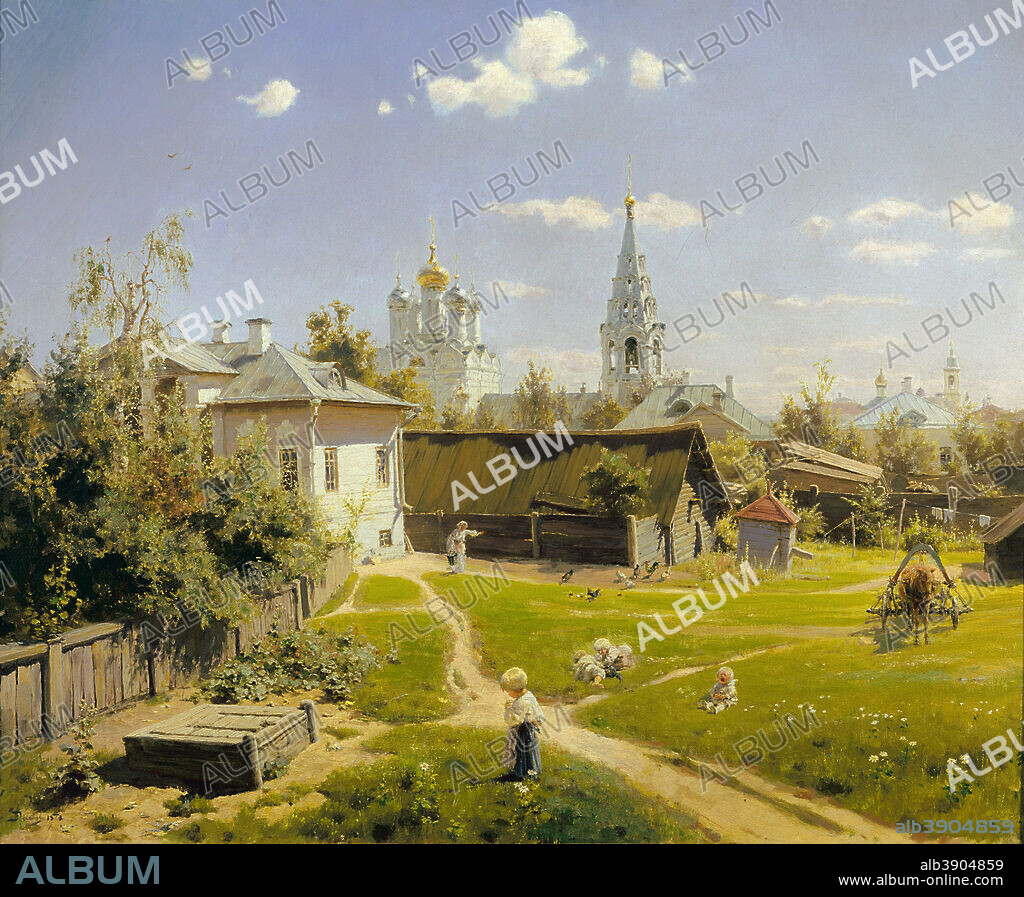 VASILY POLENOV. Moscow patio. Date/Period: 1878. Painting. Oil on canvas. Height: 64.5 cm (25.3 in); Width: 80.1 cm (31.5 in).