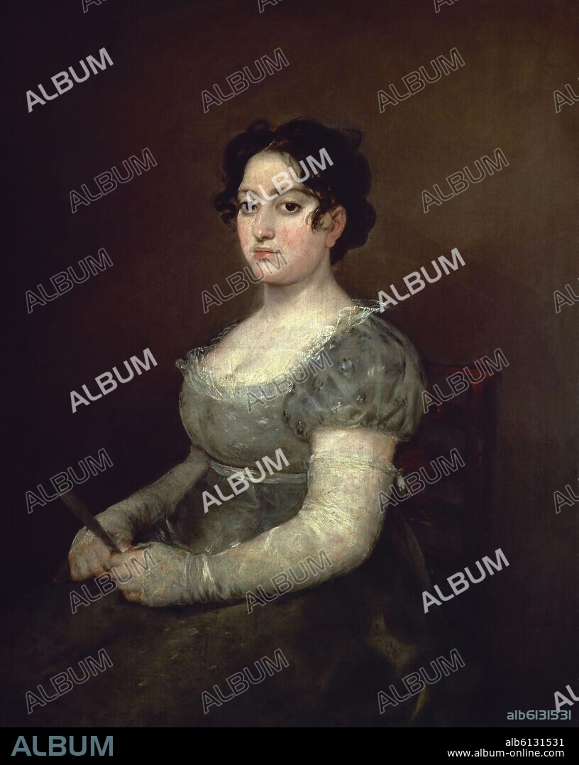 FRANCISCO DE GOYA. LA DAMA DEL ABANICO O LA MUJER DEL ABANICO - 1805 - 1807 - LIENZO - 1,03 x 0,83.