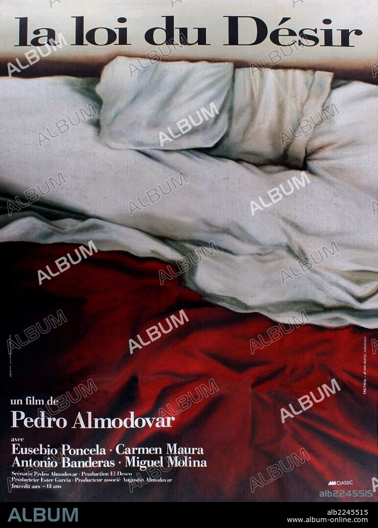 Poster of LAW OF DESIRE, 1987 (LA LEY DEL DESEO), directed by PEDRO ALMODOVAR. Copyright EL DESEO S.A.