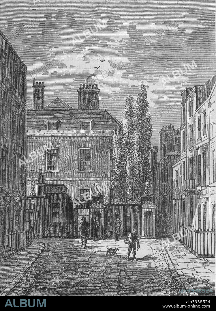 Warwick House, Westminster, London, c1810 (1878). Warwick House was built for Sir Philip Warwick (1609-1683), a royalist memoir writer, in c1665. From Old and New London Illustrated, Vol IV, by Edward Walford. [Cassell Petter & Galpin, London, Paris & New York, 1878].