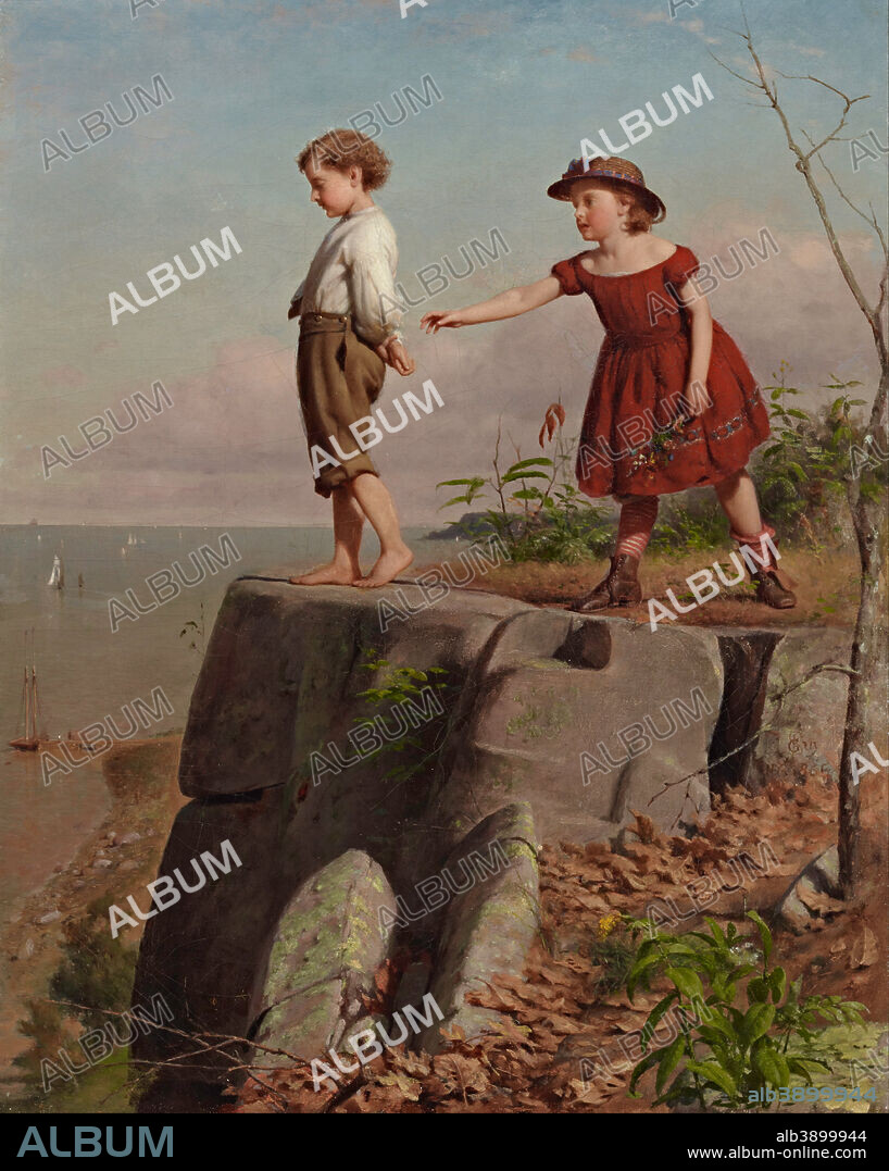 SEYMOUR JOSEPH GUY. Unconscious of Danger. Date/Period: 1865. Painting. Oil on canvas. Height: 20 in (50.8 cm); Width: 16 in (40.6 cm).