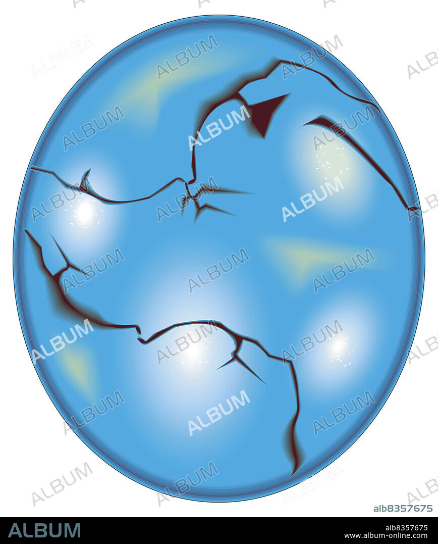 Opaque, light blue stone with tinges of green; it often contains brown, gray or black veins.