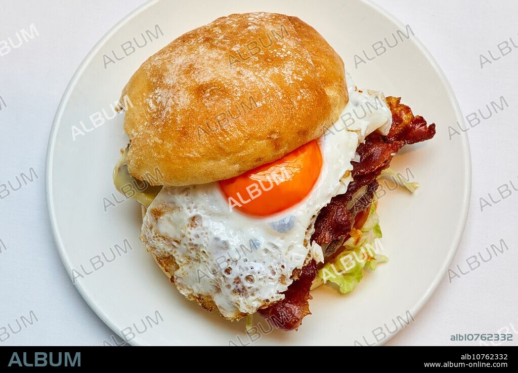 Burger, Restaurante Bar Virginia Mendibil Menus & Fast Good, Irun, Gipuzkoa, Basque Country, Spain.