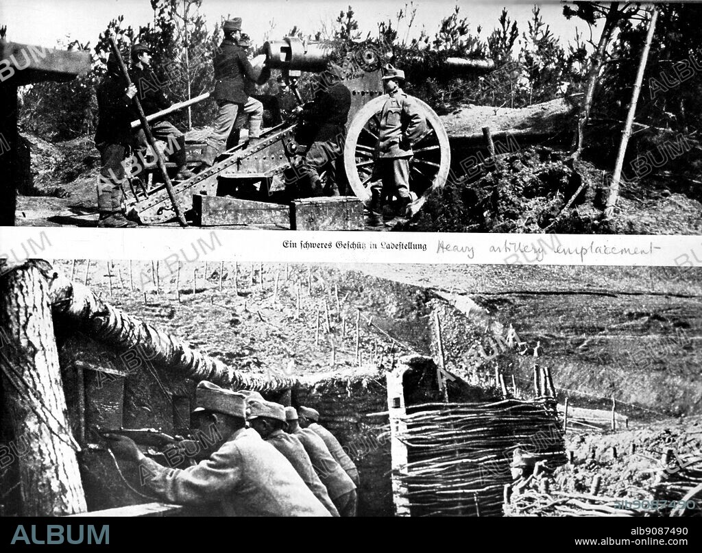 WW1/ Top: Heavy artillery emplacement; Bottom: Austro-Hungarian trench.