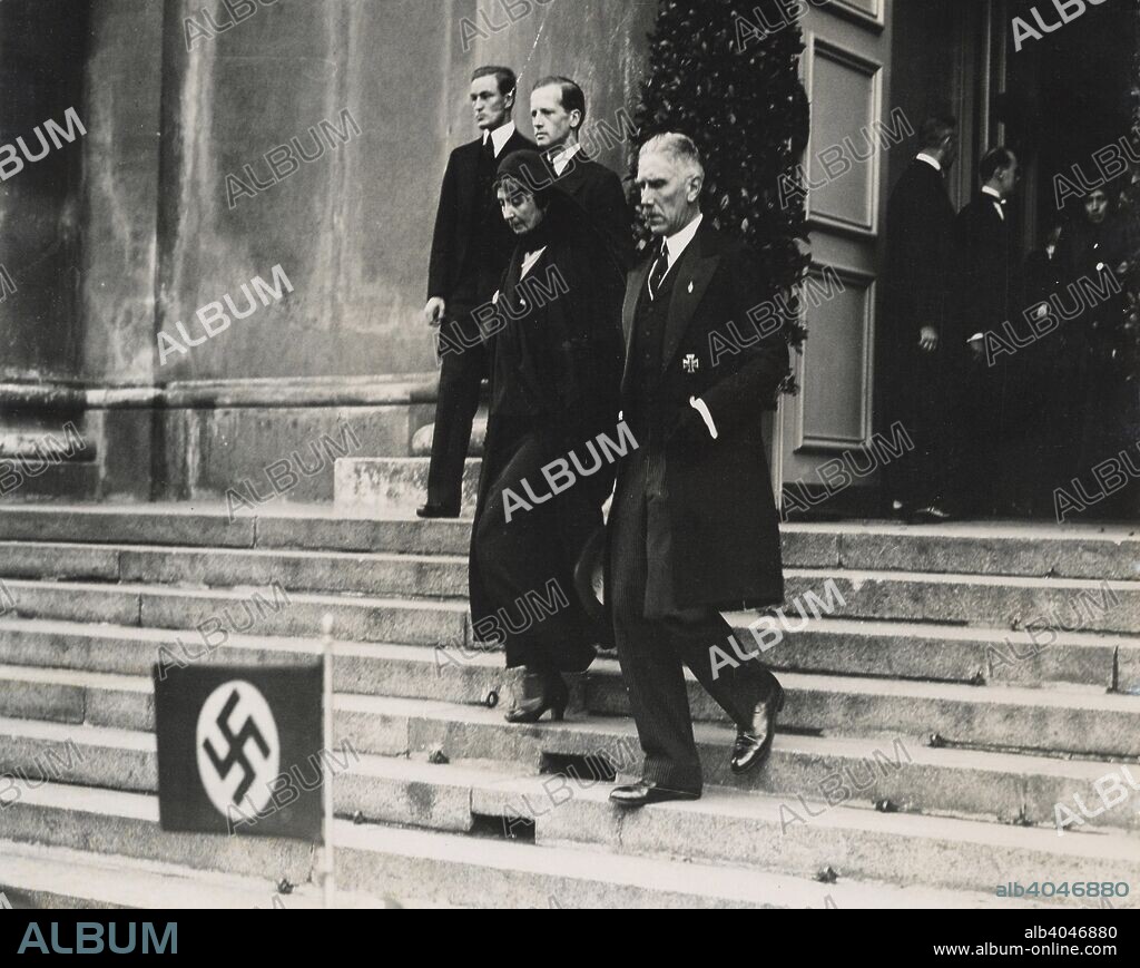 The funeral of Engelbert Dollfuss, Austrian politician, 2 August 1934. Dollfuss (1892-1934) was elected Chancellor of Austria in 1932. The following year he had parliament suspended and ruled as a dictator, modelling the Austrian state on Italian fascism. He banned the National Socialist Party in Austria, but was assassinated by members of the Austrian SS who stormed the Chancellery building in Vienna as part of an attempted coup on 25 July 1934.