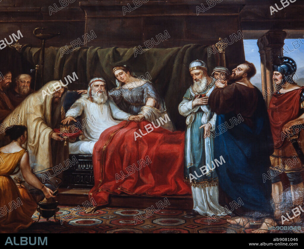 CLAUDI LORENZALE/ MUERTE GUIFRE EL PILOS, Reial Acadèmia Catalana de Belles Arts de Sant Jordi, siglo XIX.