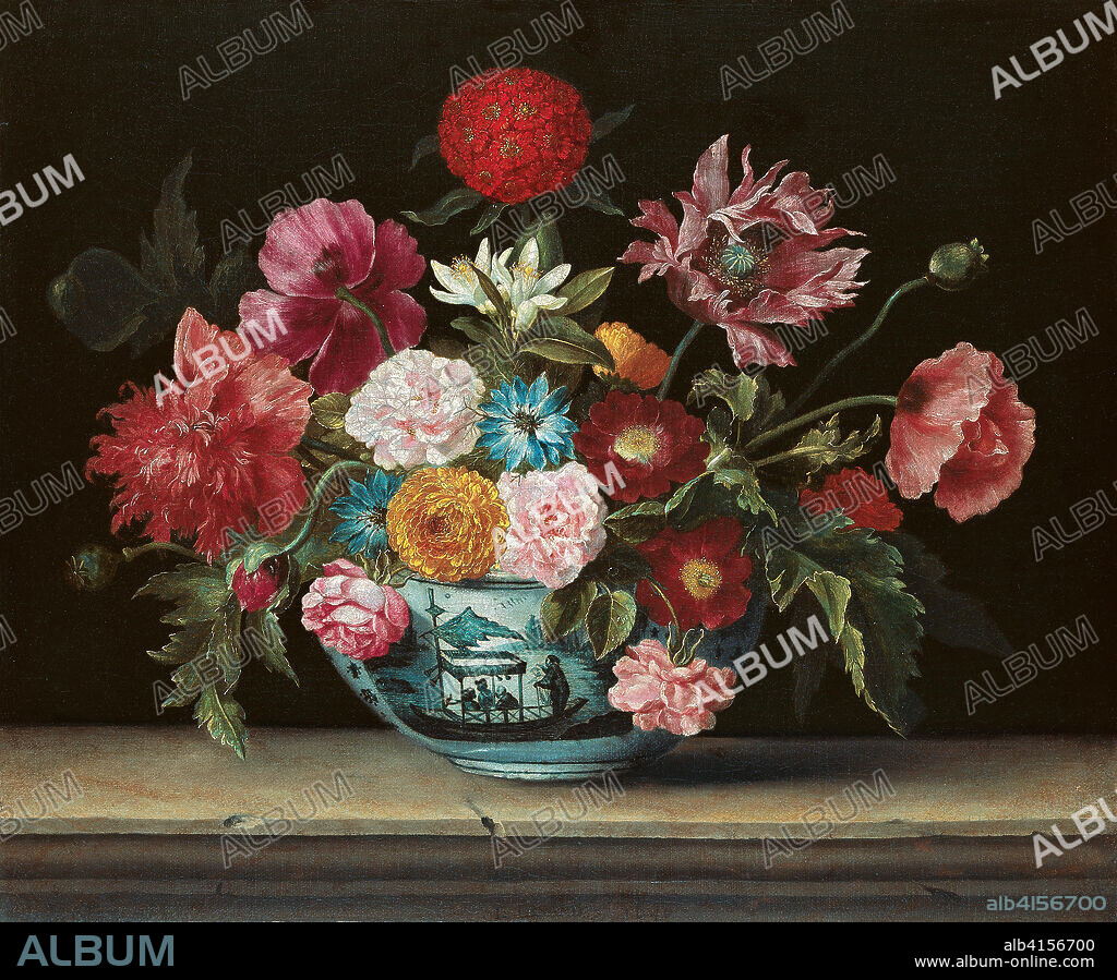 Jacques Linard (París (?), c. 1600-París, 1645). Porcelana china con flores (1640). Óleo sobre lienzo. 53,2 x 66 cm.
