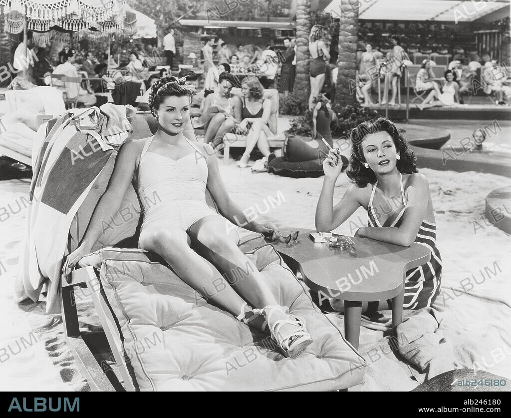 ESTHER WILLIAMS and FRANCES GIFFORD in THRILL OF A ROMANCE, 1945, directed by RICHARD THORPE. Copyright M.G.M.