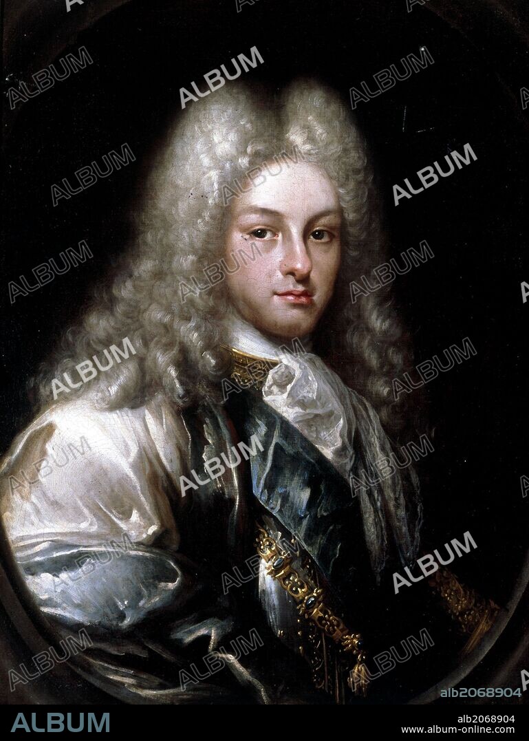 MIGUEL JACINTO MELÉNDEZ. Miguel Jacinto Meléndez / 'Felipe V, rey de España', 1718-1722, Escuela Española, Óleo sobre Lienzo, 82 cm x 62 cm, P07603.