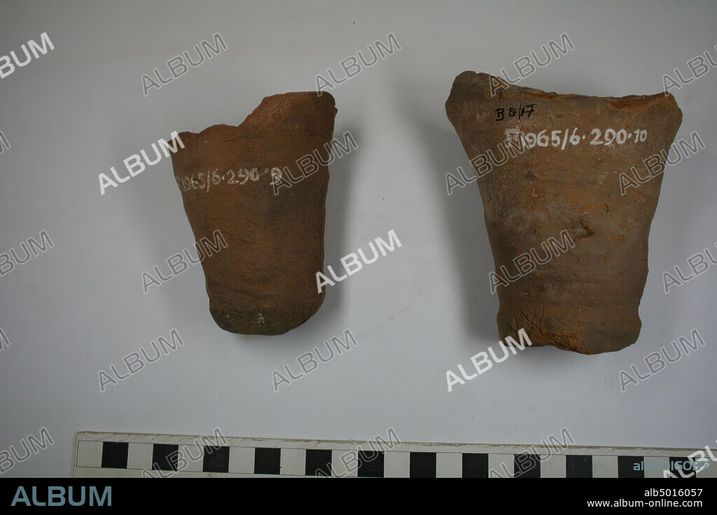 Egypt, shard, pot, pottery, No. 1, 4.2 x 12.7 cm, No. 2, 8.1 x 3.6 cm, Ø = 14.5 cm, No. 3, 3 x 2 cm, No. 4, 4.0 x 3.5 cm, Ø =, 7 cm, No. 5, 3.6 x 1.2 cm, Ø = 8 cm, No. 6, 5.1 x 3.5 cm, Ø, foot, 3, No. 7, 5.5 x 4.0 cm, Ø = 8 cm, No. 8, 1.7 x 6.5 cm, , No. 9, 4.5 x 8.5 cm, No. 10, 5.0 x 9.7 cm, Meroitic Period, 2nd-4th century AD, Egypt.