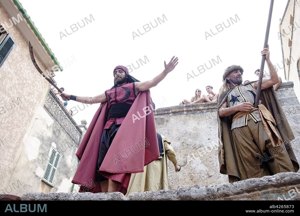 Dragut, Moros y cristianos, fiesta de La Patrona, Pollença, ,Mallorca, balearic islands, Spain.