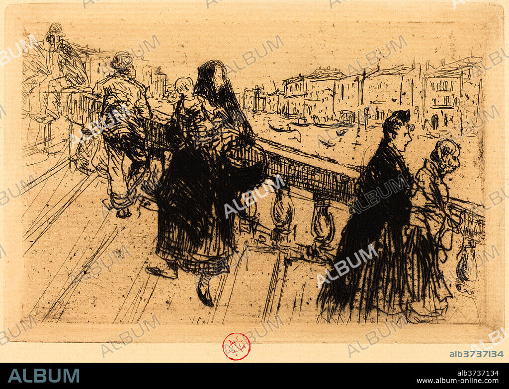 NORBERT GOENEUTTE. Rialto. Dimensions: plate: 10.1 x 14.8 cm (4 x 5 13/16 in.)  sheet: 28.2 x 37 cm (11 1/8 x 14 9/16 in.). Medium: etching and drypoint on heavy laid paper.