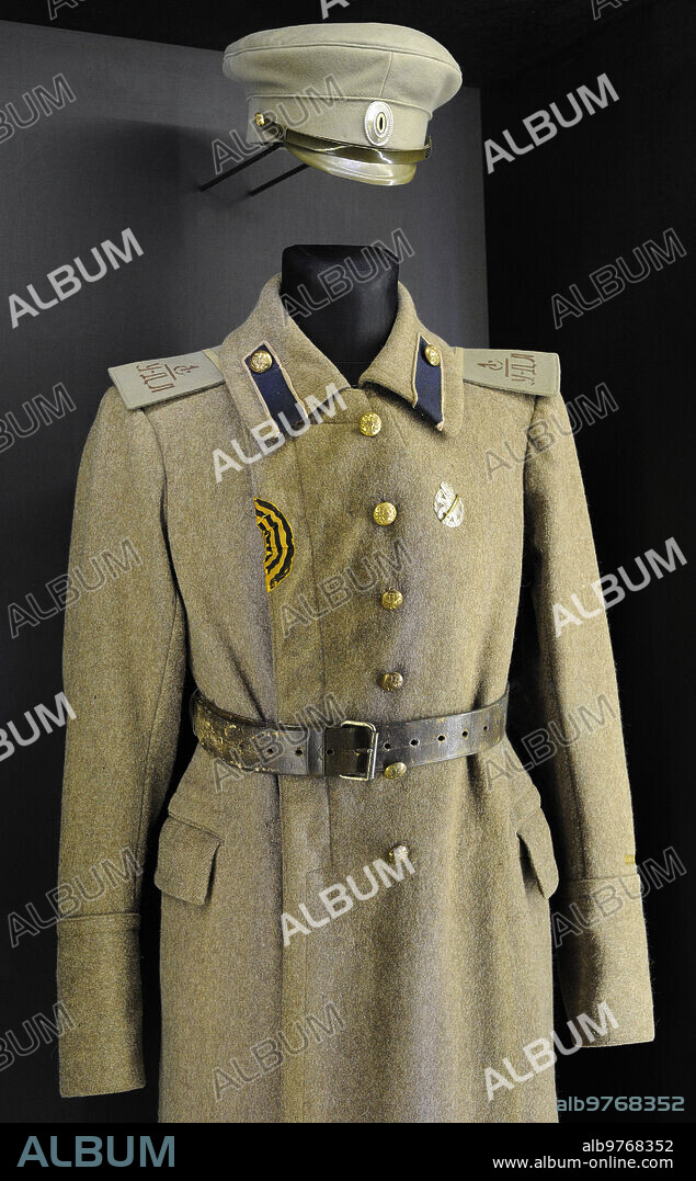 Primera Guerra Mundial (1914-1918). Uniforme de soldado de primera del Regimiento Letón de Daugavgriva. Museo de la Guerra de Letonia. Riga.