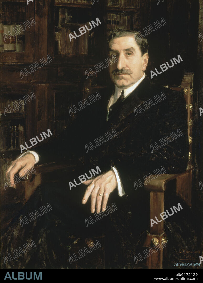 LUIS MENENDEZ PIDAL (1860-1932). JOAQUIN SANCHEZ DE TOCA (1852/1942) VIGESIMO CUARTO PRESIDENTE DEL SENADO, 1909 - L - 1,00x0,75 - Nº INVENTARIO 66.