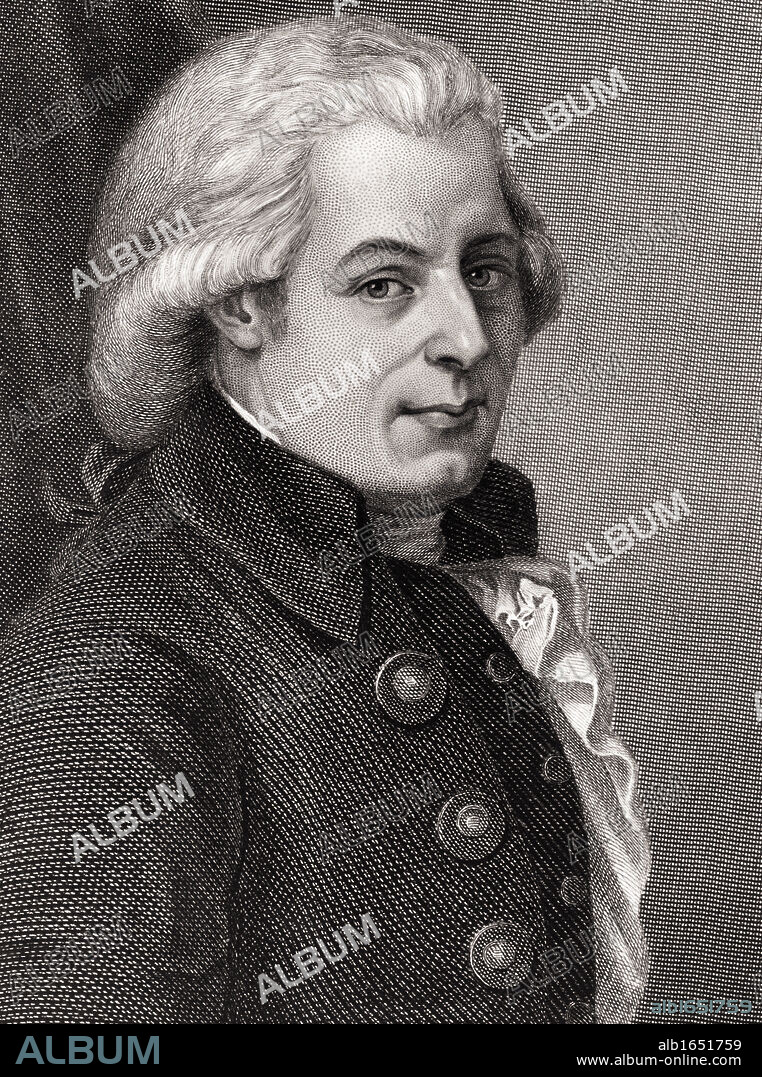 Wolfgang Amadeus Mozart 1756-1791 Austrian composer and musician 19th century engraving after painting by Johann Heinrich Wilhelm.