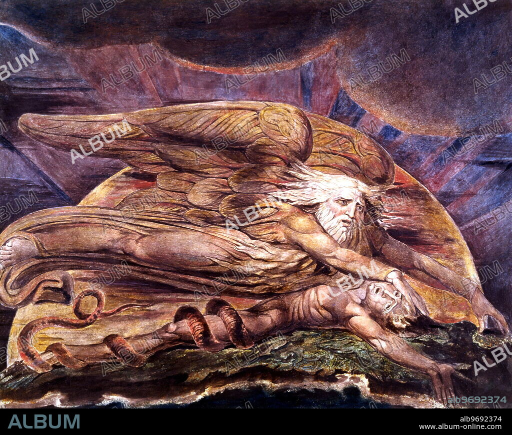 God Creating Adam by William Blake 1757 - 1827. British Romantic Writer and Painter and Illustrator . ©2006 TopFoto.