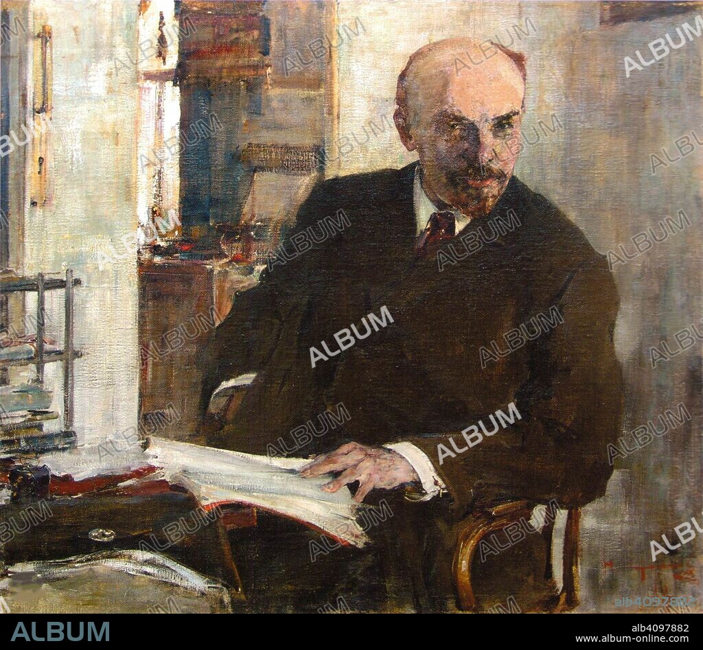 NICOLAI IVANOVICH FESHIN (FECHIN). Portrait of Vladimir Lenin (1870-1924).
