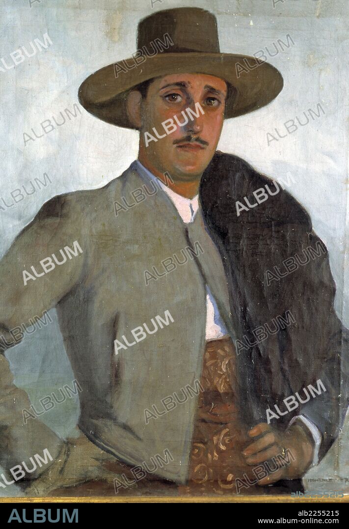 MANUEL HALCON. ESCRITOR ESPAÑOL. 1903 - 1989. RETRATO DE SU EPOCA JOVEN DE FRANCISCO DE PAULA HOHENLETER.