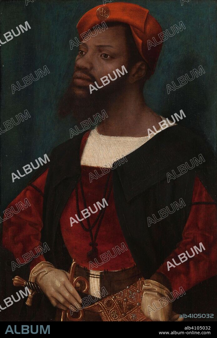 JAN JANSZ MOSTAERT. Portrait of an African Man (Christophle le More?). Portrait of an African Man. Dating: c. 1525 - c. 1530. Place: Mechelen. Measurements: support: h 30.8 cm × w 21.2 cm; painted surface: h 30 cm × w 20.3 cm.