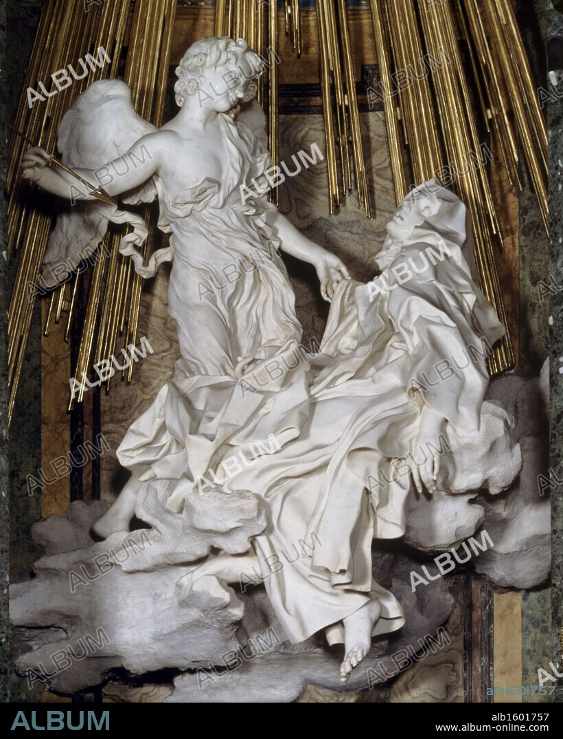 Ecstasy of St. Theresa   Gian Lorenzo Bernini (1598-1680 Italian)  Marble   Santa Maria della Vittoria, Rome, Italy.