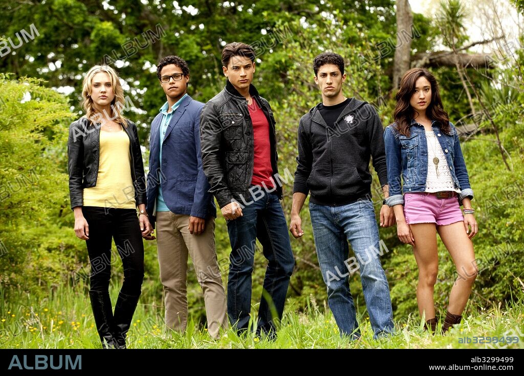 ANDREW MCGRAY, AZIM RIZK, CIARA HANNA, JOHN MARK LOUDERMILK and MASTERSON, CHRISTINA in POWER RANGERS MEGAFORCE-TV, 2013.