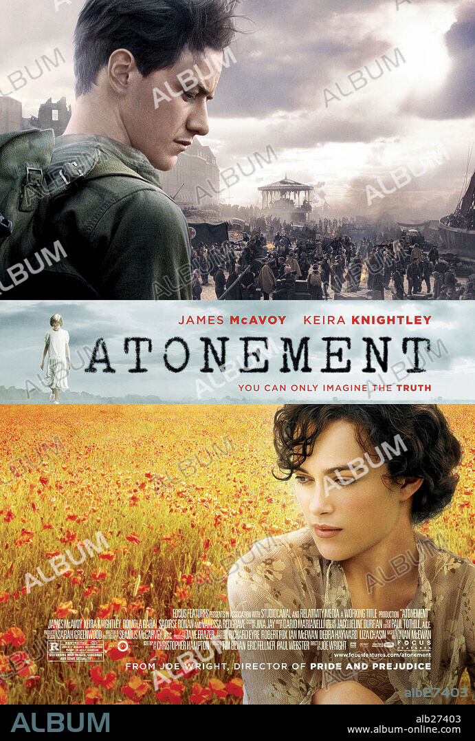 Poster de EXPIACION: MAS ALLA DE LA PASION, 2007 (ATONEMENT), dirigida por JOE WRIGHT. Copyright WORKING TITLE FILMS.