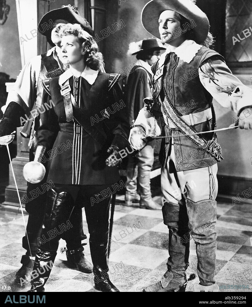 DAN O'HERLIHY and MAUREEN O'HARA in AT SWORD'S POINT, 1952, directed by LEWIS ALLEN. Copyright RKO.