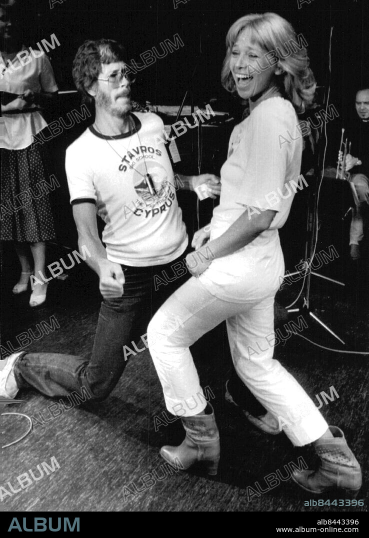 Malmö 1979-08-24. Anita Lindblom och Leonard Ek, som sätter upp hennes show i Malmö. Foto: Göran Strandberg / Skånereportage / TT / Kod: 37081.