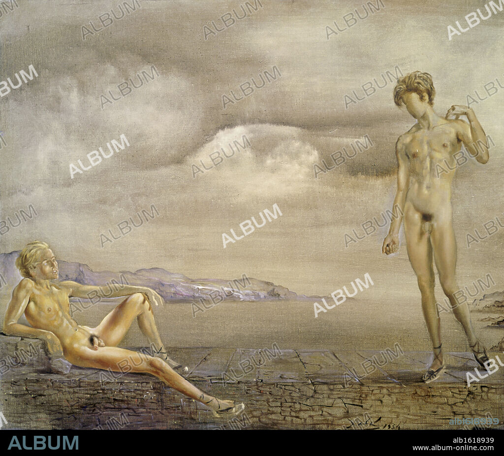 SALVADOR DALÍ. Two Adolescents by Salvador Dali, 1904-1989, USA, Florida, St. Petersburg, Salvador Dali Museum.