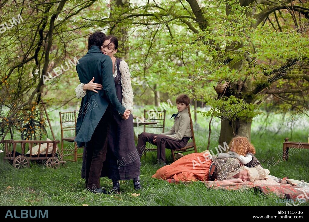 ABBIE CORNISH, BEN WHISHAW y THOMAS BRODIE-SANGSTER en BRIGHT STAR, 2009, dirigida por JANE CAMPION. Copyright PATHE RENN PRODUCTIONS.