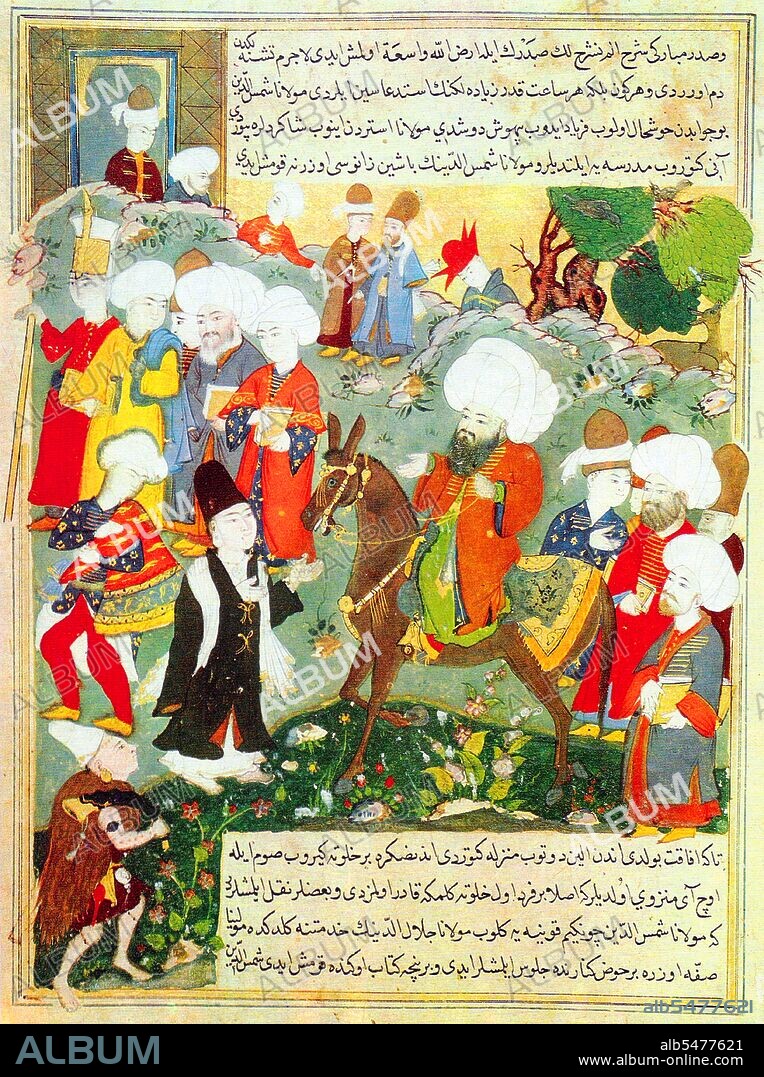 Jalal ad-Din Mu?ammad Balkhi (Persian: ?????????? ???? ????), also known as Jalal ad-Din Mu?ammad Rumi (Persian: ?????????? ???? ????) and popularly known as Mevlana in Turkey and Mawlana in Iran and Afghanistan but known to the English-speaking world simply as Rumi (30 September 1207 – 17 December 1273) was a 13th-century Persian Muslim poet, jurist, theologian, and Sufi mystic. He was born in Balkh Province in Afghanistan at a small town located by the river Wakhsh in what is now Tajikistan. Wakhsh belonged to the larger province of Balkh, and in the year Rumi was born, his father was an appointed scholar there. Both these cities were at the time included in the greater Persian cultural sphere of Khorasan, the easternmost province of Persia and was part of the Khwarezmian Empire. He lived most of his life under the Sultanate of Rum, where he produced his works and died in 1273 CE. He was buried in Konya and his shrine became a place of pilgrimage. Following his death, his followers and his son Sultan Walad founded the Mevlevi Order, also known as the Order of the Whirling Dervishes, famous for its Sufi dance known as the Sama ceremony. Rumi's works are written in the New Persian language. A Persian literary renaissance (in the 8th/9th century) started in regions of Sistan, Khorasan and Transoxiana and by the 10th/11th century, it reinforced the Persian language as the preferred literary and cultural language in the Persian Islamic world. Rumi's importance is considered to transcend national and ethnic borders. His original works are widely read in their original language across the Persian-speaking world. Translations of his works are very popular in other countries. His poetry has influenced Persian literature as well as Urdu, Punjabi and other Pakistani languages written in Perso/Arabic script e. g. Pashto and Sindhi. His poems have been widely translated into many of the world's languages and transposed into various formats. In 2007, he was described as the 'most popular poet in America' by the BBC.