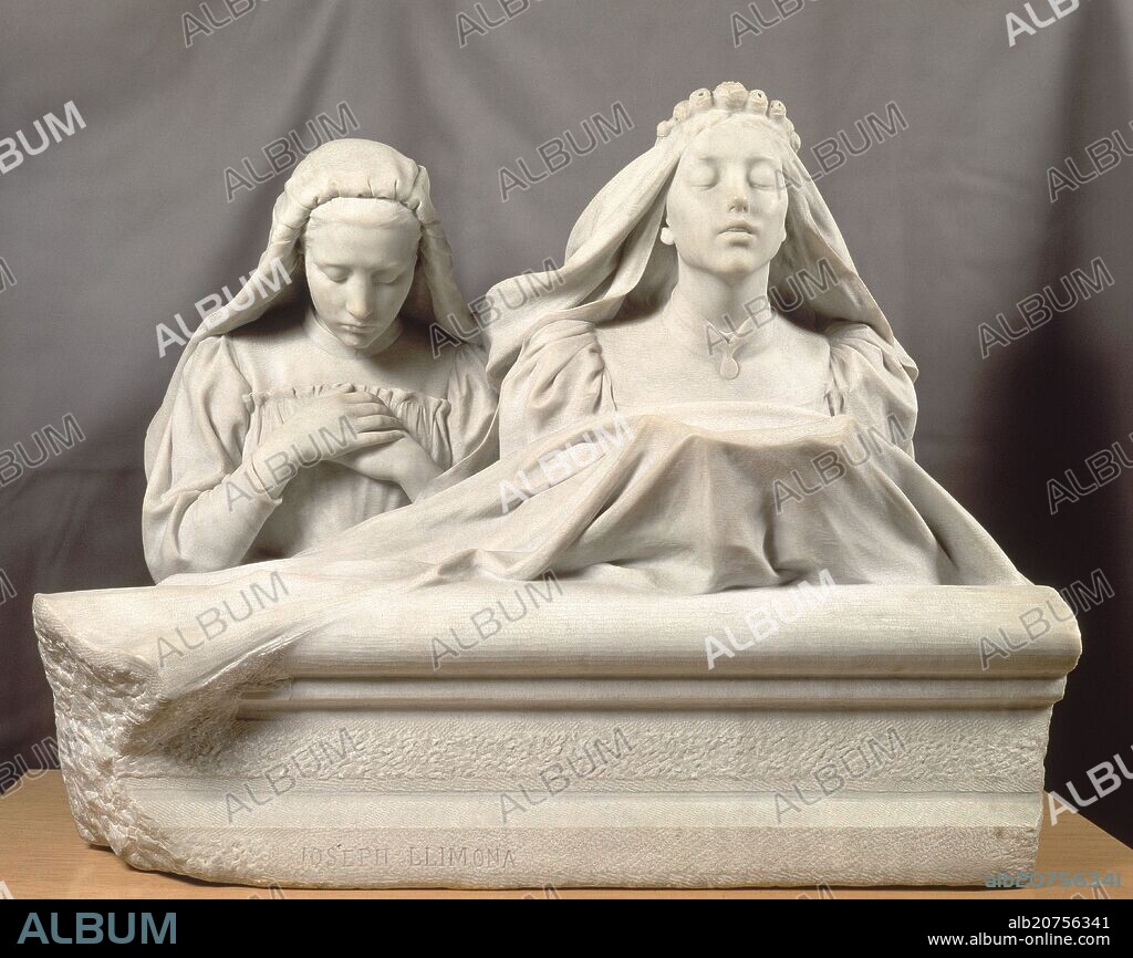 JOSEP LLIMONA BRUGUERA (1860-1926). LA PRIMERA COMUNION-(ESCULTURA)-1897-.