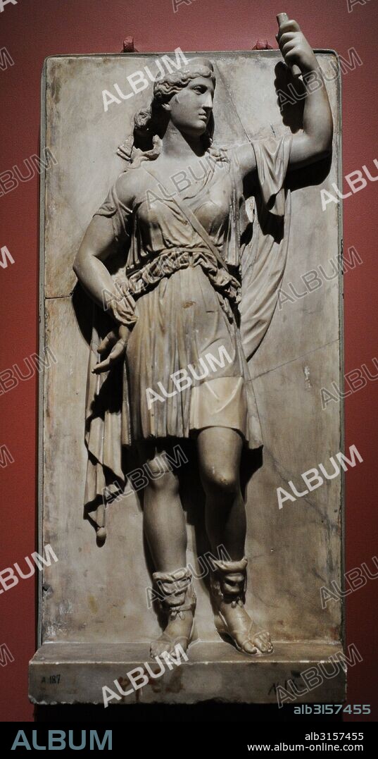 Arte romano. Artemis (Diana romana) diosa de la caza. Principios del siglo II d. C. Mármol. Museo del Hermitage (The State Hermitage Museum). San Petersburgo. Rusia.