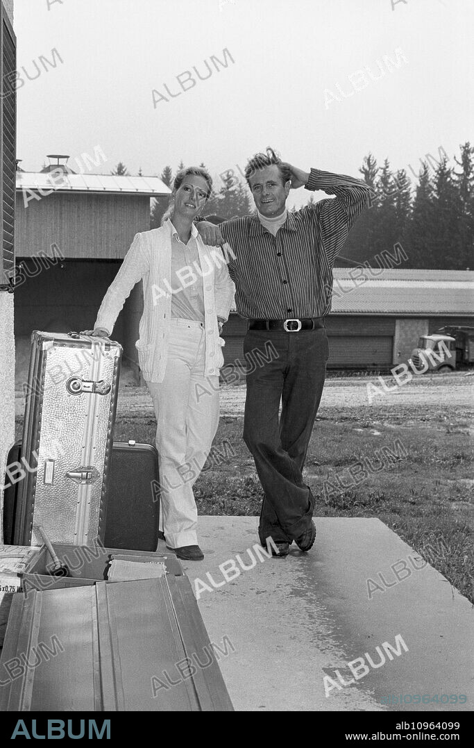 German actor Joachim Hansen with his wife Marion Wolff, Germany 1970s.