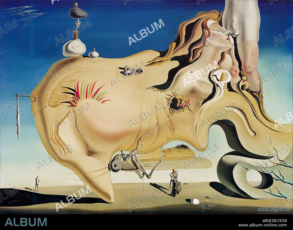 SALVADOR DALÍ. Dali, Salvador; Spanish painter. 1904-1989. "Le Grand Masturbateur" (The Great Masturbator), 1929. Oil on canvas, 110 × 150 cm. Artist's donation to the state, Madrid, Museo Nacional Centro de Arte Reina Sofia.
