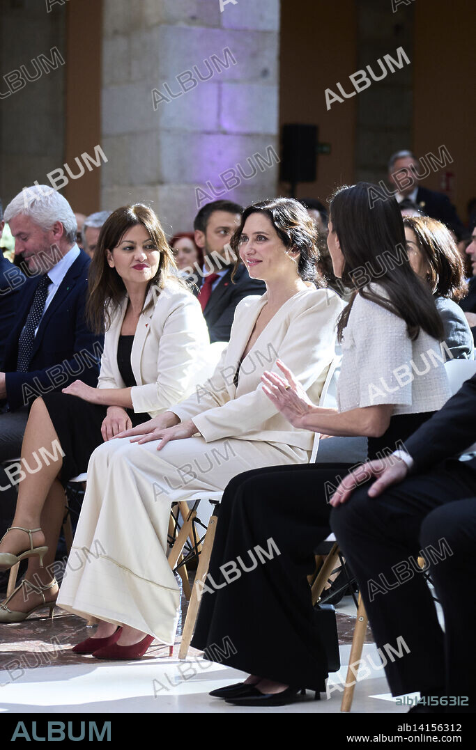 Queen Letizia of Spain, Isabel Diaz Ayuso, President of Madrid attends 47th edition of the SM Awards for Children's and Young Adult Literature at Real Casa de Correos on April 24, 2025 in Madrid, Spain.