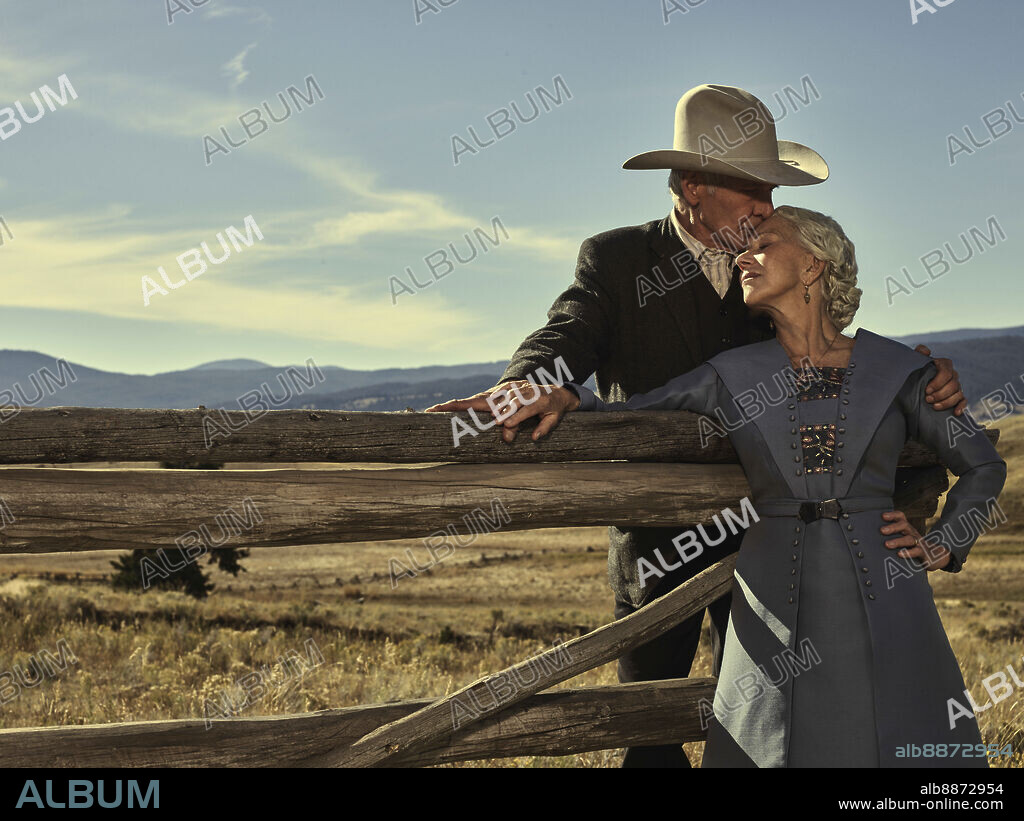 HARRISON FORD y HELEN MIRREN en 1923, 2022, dirigida por TAYLOR SHERIDAN. Copyright MTV Entertainment Studios.