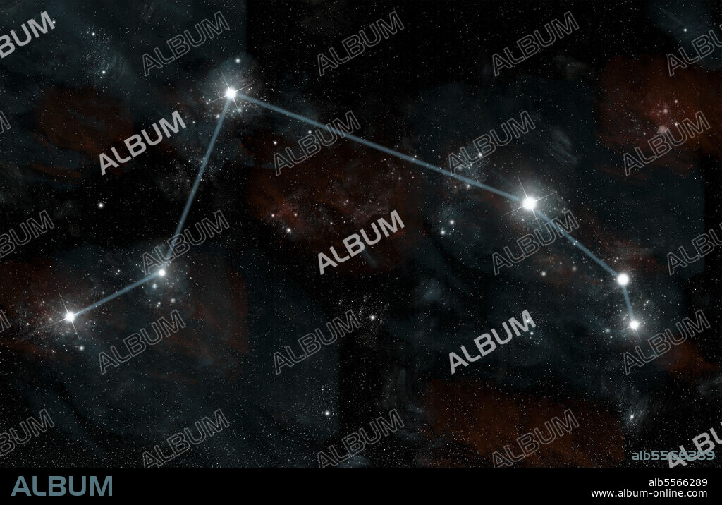 An artist's depiction of the constellation Aries the Ram. The constellation marks the Vernal Equinox. Aries is one of the twelve astrological signs of the Zodiac.