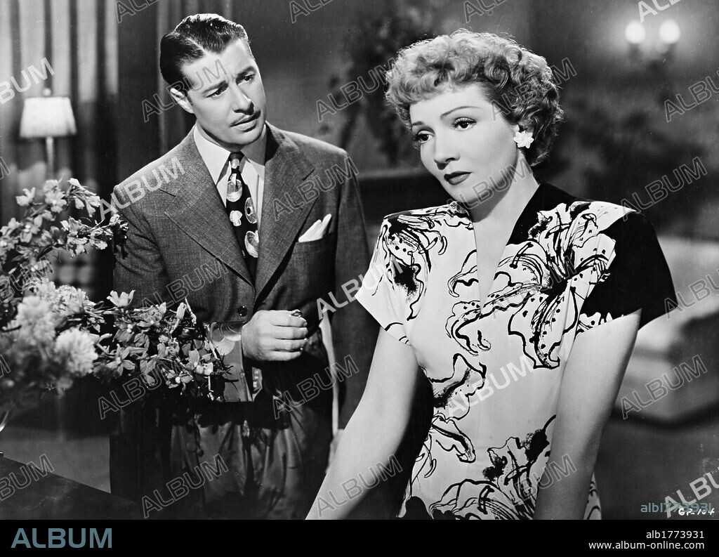 CLAUDETTE COLBERT and DON AMECHE in GUEST WIFE, 1945, directed by SAM WOOD. Copyright UNITED ARTISTS.