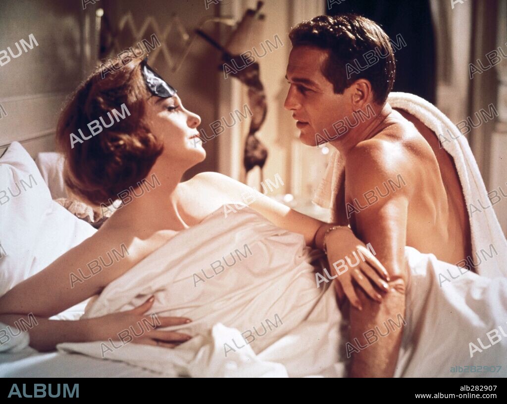 GERALDINE PAGE and PAUL NEWMAN in SWEET BIRD OF YOUTH, 1962, directed by RICHARD BROOKS. Copyright M.G.M.