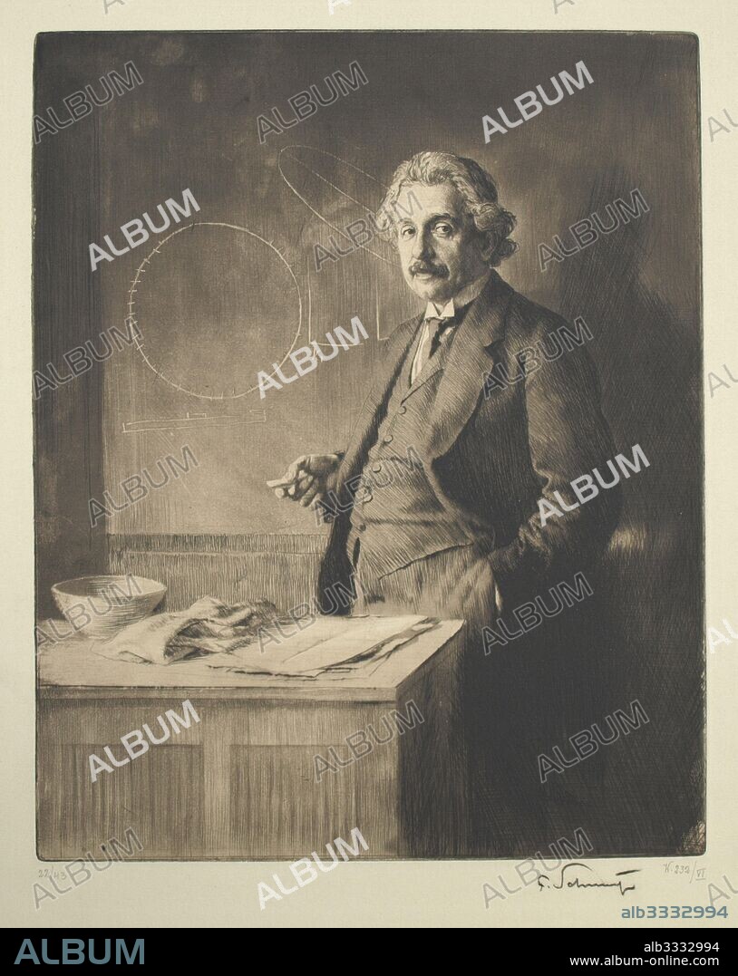 FERDINAND SCHMUTZER. Portrait of Albert Einstein (1879-1955).