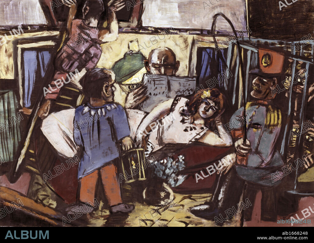 The Circus Wagon by Max Beckmann, oil on canvas, 1940, 1884-1950, Germany, Bavaria, Munich, Stadtmuseum.