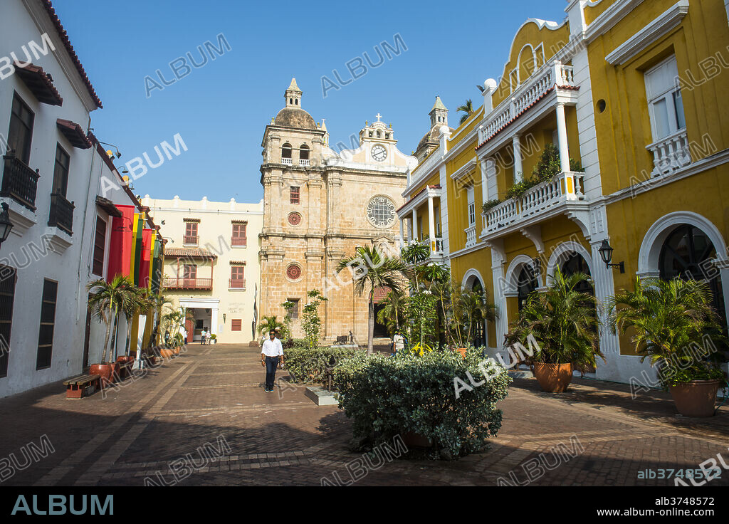 Church of San Pedro, UNESCO World Heritage Site, Cartagena, Colombia, South America.