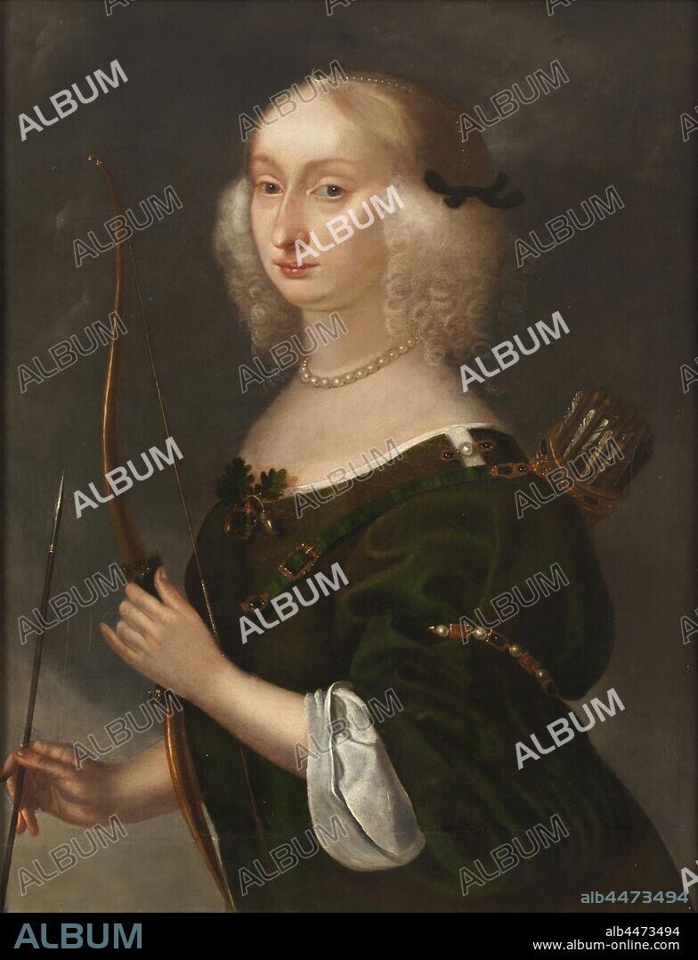 Attributed to Hendrik Munnichhoven, Maria Eleonora of Brandenburg, g. Sweden, painting, portrait, oil on canvas, Height, 76 cm (29.9 inches), Width, 61 cm, (24 inches).