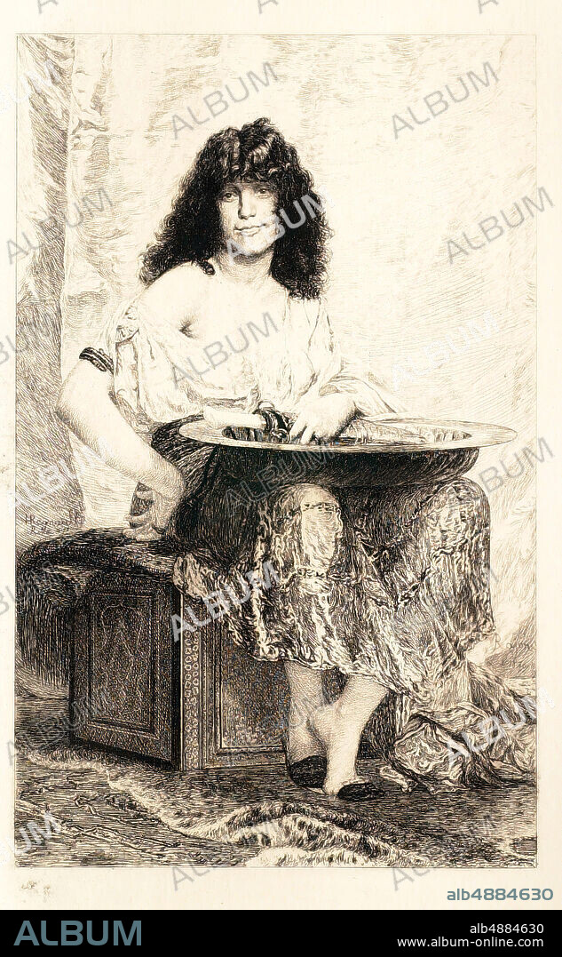 After Henri Regnault, French, 18431871, Salome with Knife and Plate, 1870, Etching on paper, image: 6 1/4 x 3 7/8 in. (15.8 x 9.9 cm).