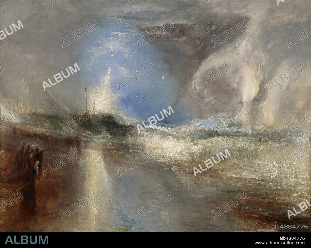 Joseph Mallord William Turner, English, 17751851, Rockets and Blue Lights (Close at Hand) to Warn Steamboats of Shoal Water, 1840, Oil on canvas, 36 1/4 x 48 1/8 in. (92.1 x 122.2 cm).