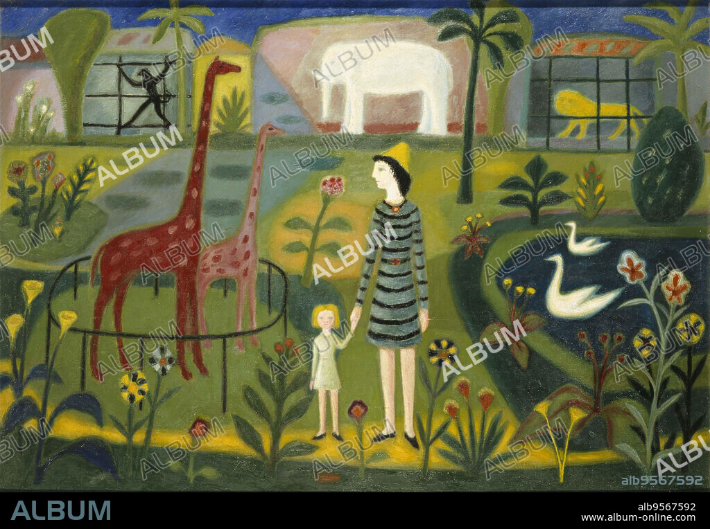 Antonio Lago Rivera/ Parque zoológico, 1950
Óleo sobre lienzo, 122,5 x 174,5 cm.