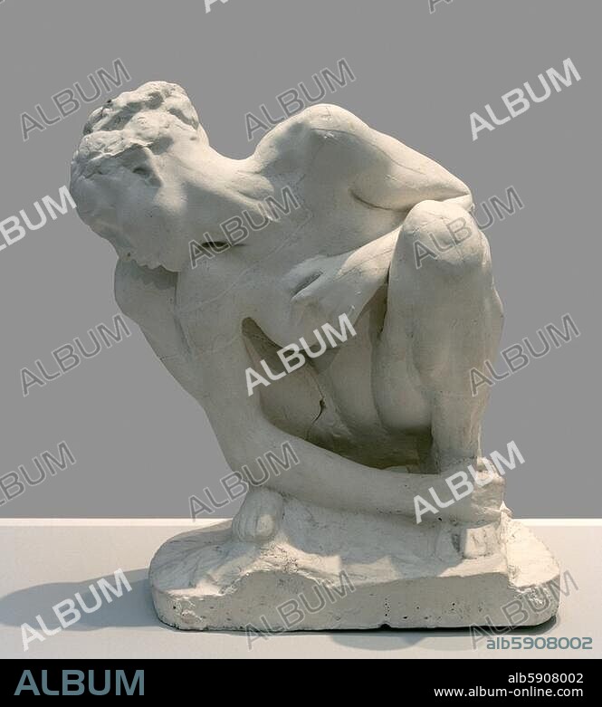 AUGUSTE RODIN. Rodin, Auguste. 1840-1917. "Woman crouching", c. 1881/82. Plaster, 31.9 × 28.7 × 21.1cm. Paris, Musée Rodin.