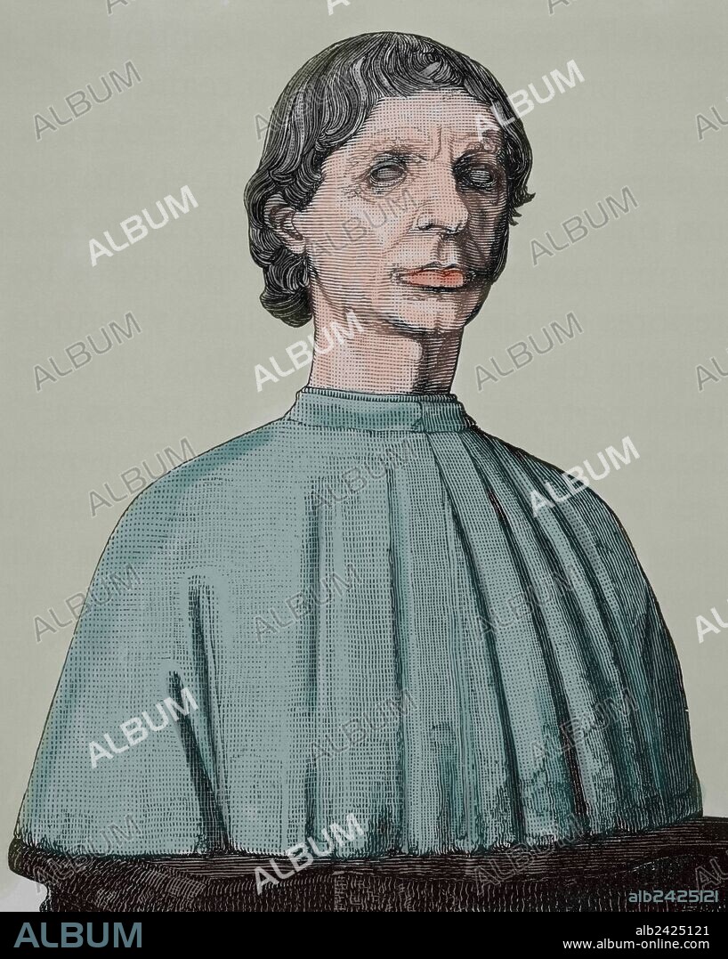 Niccolo Machiavelli (1469-1527). Italian historian, politician, diplomat, humanist and writer. Renaissance. Colored engraving. Historia Universal, 1883.